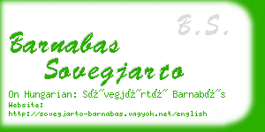 barnabas sovegjarto business card